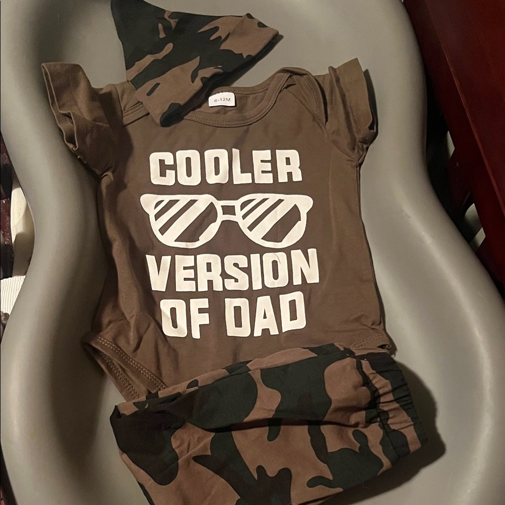 Brown Camouflage Baby Outfit